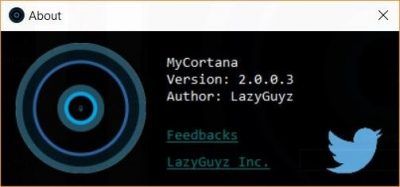 Переименуйте Кортану в Windows 10 с помощью приложения MyCortana