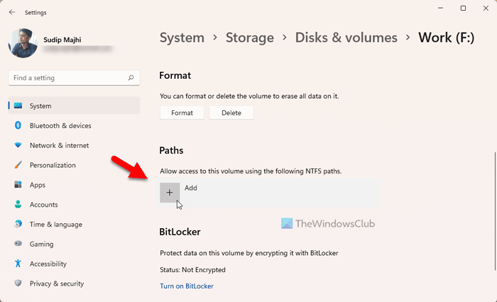Kā uzstādīt disku kā mapi, nevis burtu sistēmā Windows 11