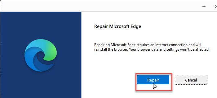 Restauration de Microsoft Edge