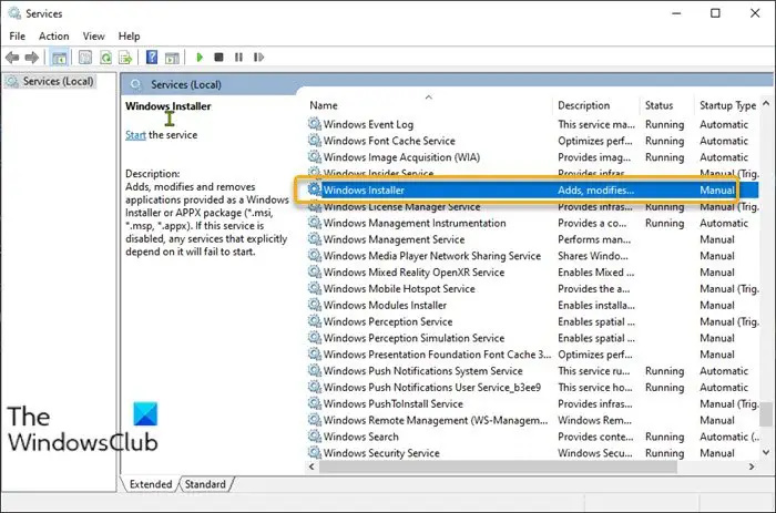   Omregistrera/Återställ tjänsten Windows Installer