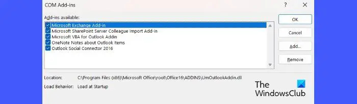   COM-Add-Ins in Outlook