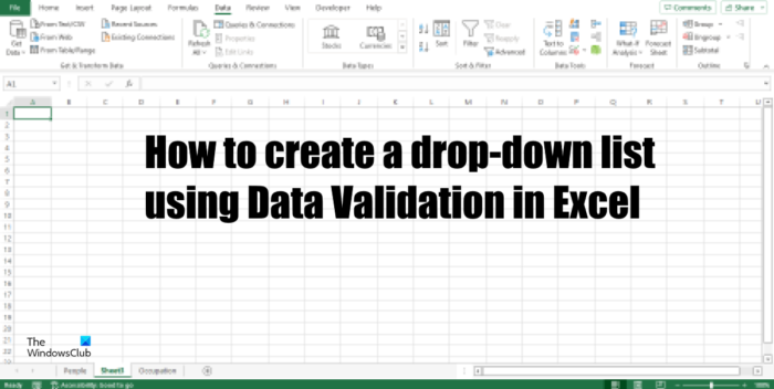 Excel에서 데이터 유효성 검사를 사용하여 드롭다운 목록을 만드는 방법