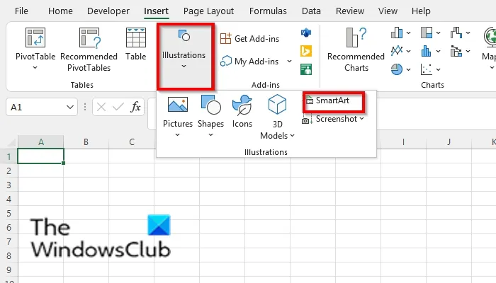 SmartArt-kaavioiden lisääminen ja muokkaaminen Excelissä
