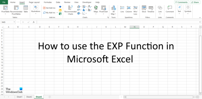 Kā lietot EXP funkciju programmā Microsoft Excel