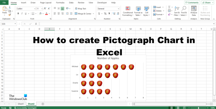 Как да създадете Pictograph в Excel