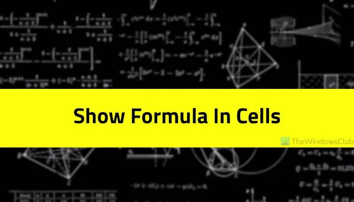 Како приказати формулу уместо вредности у Екцел ћелијама