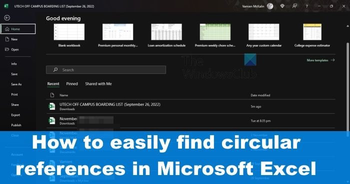Comment trouver des références circulaires dans Excel