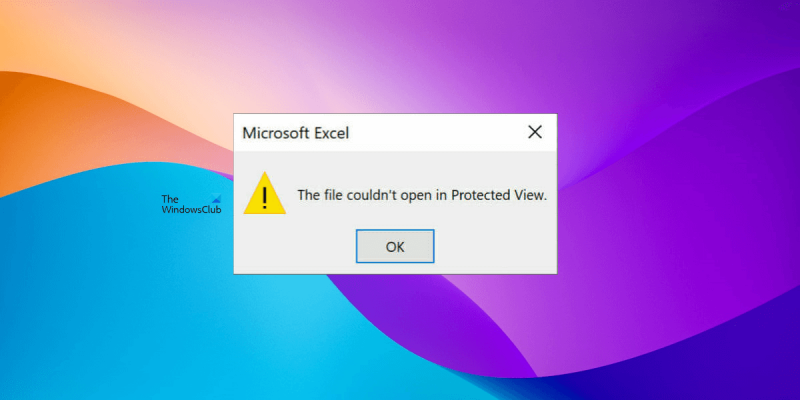 Файлът на Excel не можа да се отвори в защитен изглед