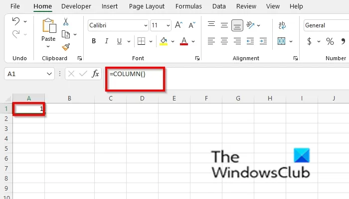 Hur man använder kolumn- och kolumnfunktionerna i Excel