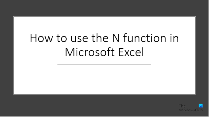 Како користити функцију Н у Мицрософт Екцел-у