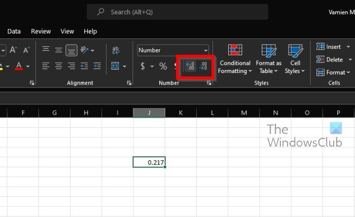 Desatinné tlačidlá Excel