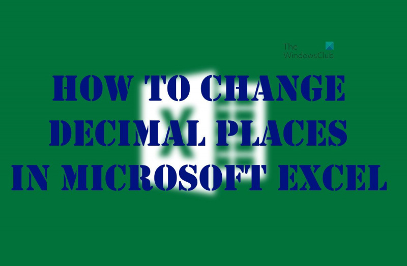 Kako promijeniti decimalna mjesta u programu Microsoft Excel