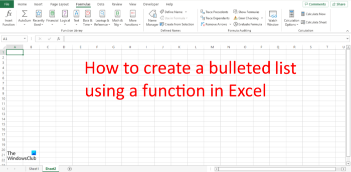 Kā izveidot sarakstu ar aizzīmēm, izmantojot CHAR funkciju programmā Excel