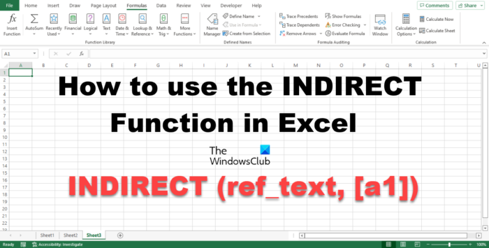 Как да използвате функцията INDIRECT в Excel