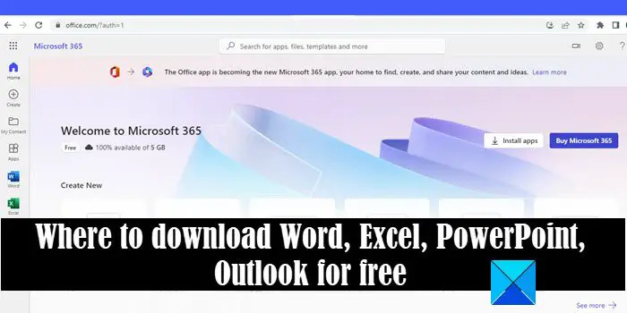 Où télécharger Word, Excel, PowerPoint, Outlook gratuitement ?