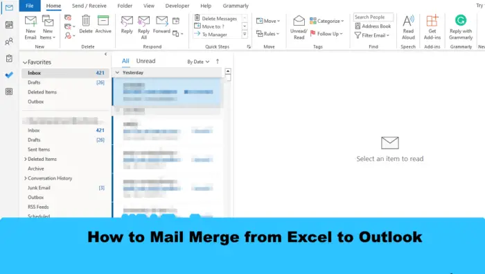 Comment effectuer une fusion et publipostage d'Excel vers Outlook