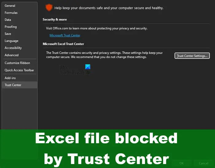 Екцел спречава уметање датотека које блокира