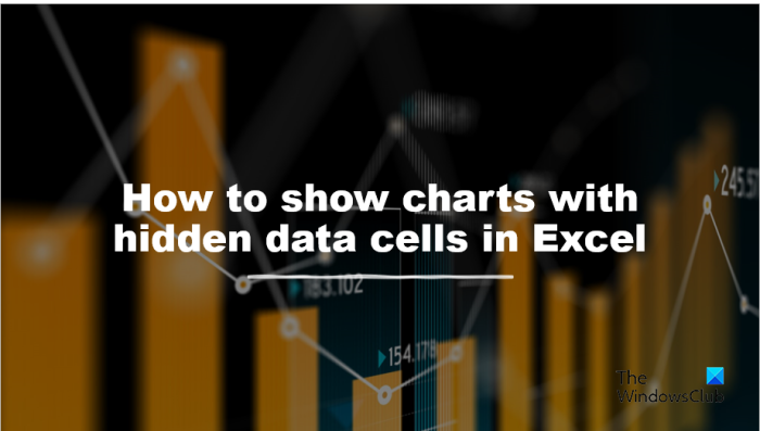 Как да покажете диаграми със скрити клетки с данни в Excel