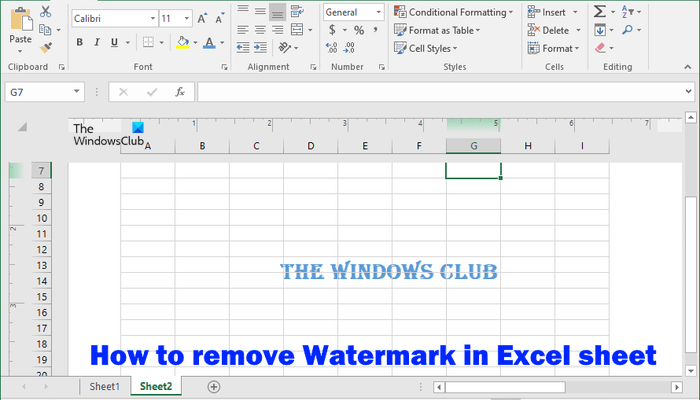 Comment supprimer un filigrane dans une feuille Excel