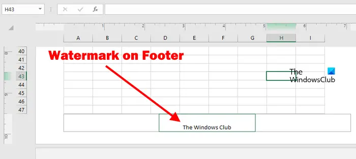   Odstráňte vodoznak z päty v Exceli