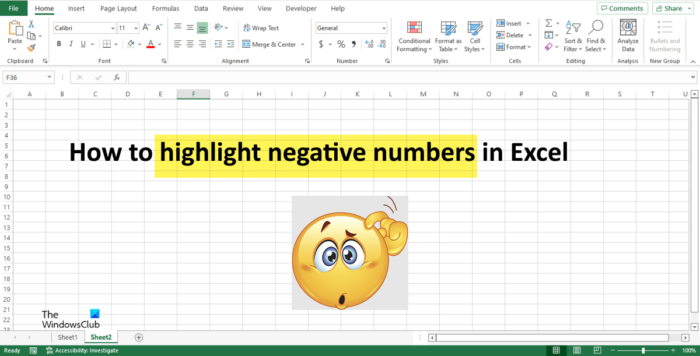 Comment mettre en évidence les nombres négatifs dans Excel
