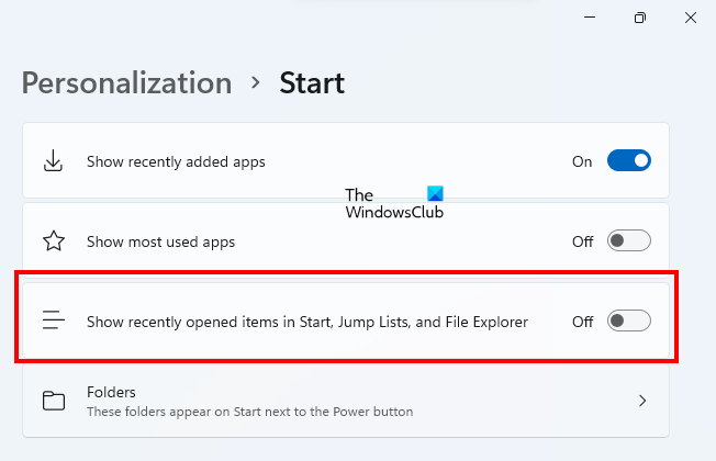 Deaktivieren Sie kürzlich geöffnete Elemente im Windows Explorer