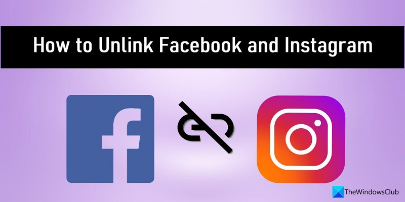 как да прекратите връзката между facebook и instagram