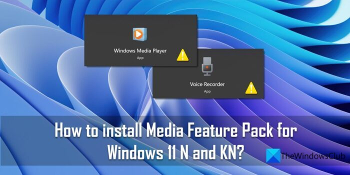 विंडोज 11 एन और केएन के लिए मीडिया फीचर पैक कैसे स्थापित करें?