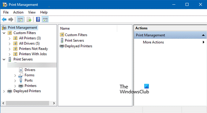 Het hulpprogramma voor afdrukbeheer openen en gebruiken in Windows 11/10