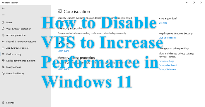 Kuinka poistaa VBS käytöstä Windows 11:ssä