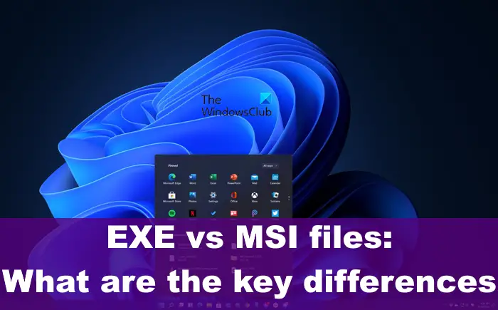Différence entre un fichier EXE et un fichier MSI