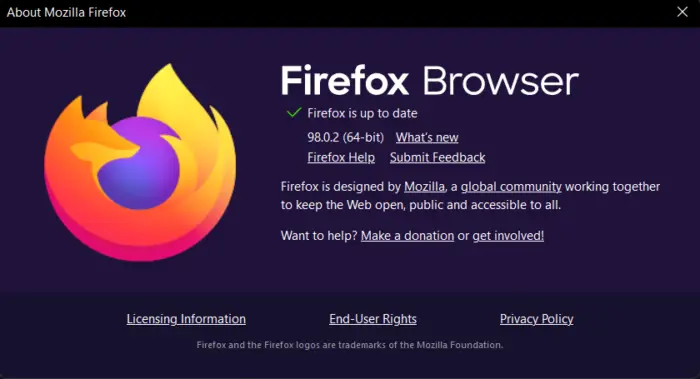   Piespiediet Firefox sākt lejupielādes mapē Temp