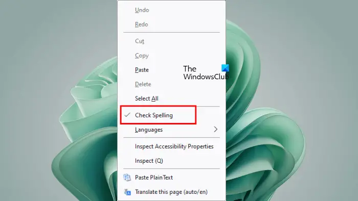   Activați opțiunea Verificare ortografie în Firefox