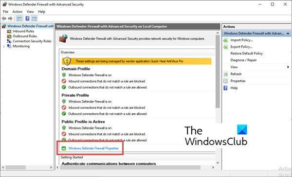 Windows Filtreleme Platformu bağlantıyı engelledi