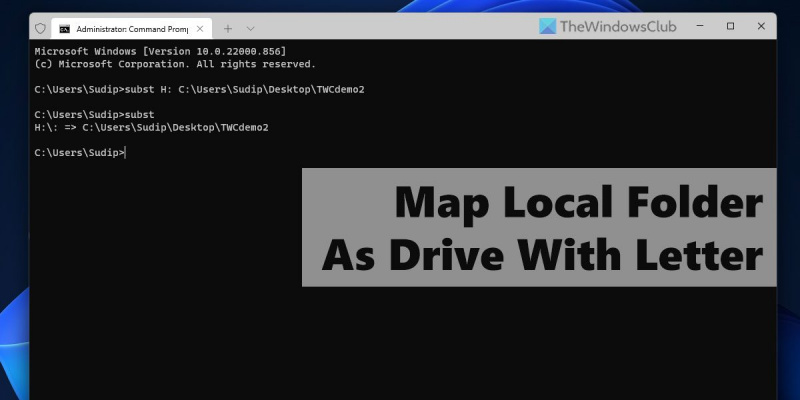 Jak mapovat místní složku jako jednotku s písmenem v systému Windows 11