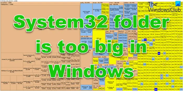 Masyadong malaki ang folder ng System32 sa Windows 11/10