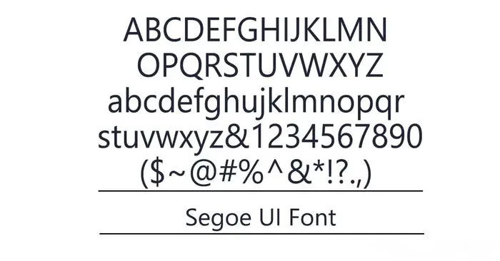   Písmo používateľského rozhrania Segoe
