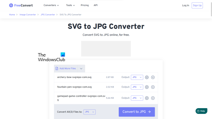 Convertidor de SVG a JPG per FreeConvert