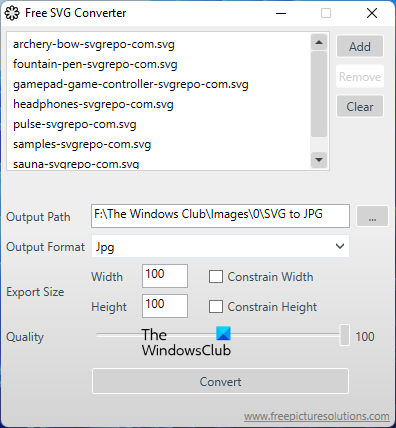 Convertor SVG gratuit