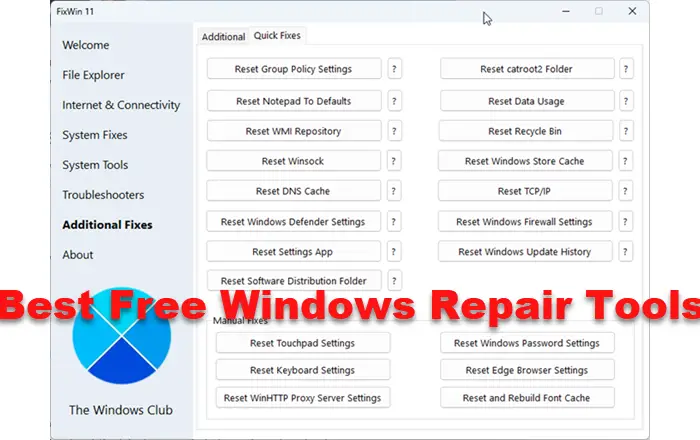 12 beste gratis Windows 11-reparatietools