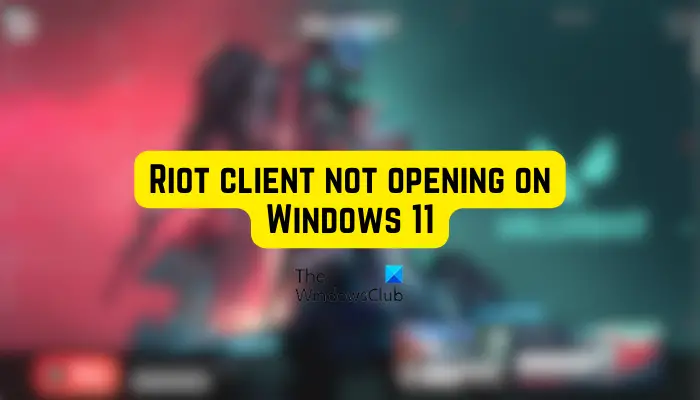  Klien Riot tidak dapat dibuka di Windows 11