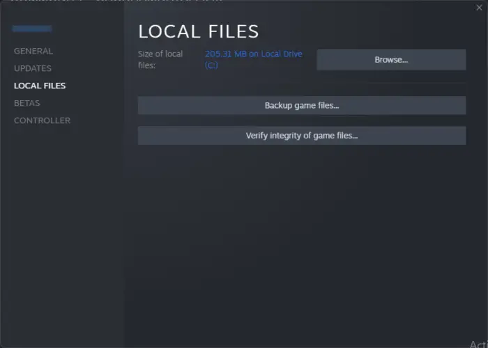   Проверка целостности файлов игры