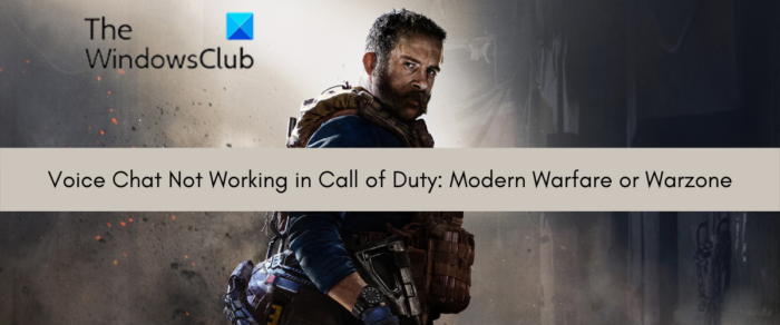 Balss tērzēšana nedarbojas Call of Duty Modern Warfare vai Warzone