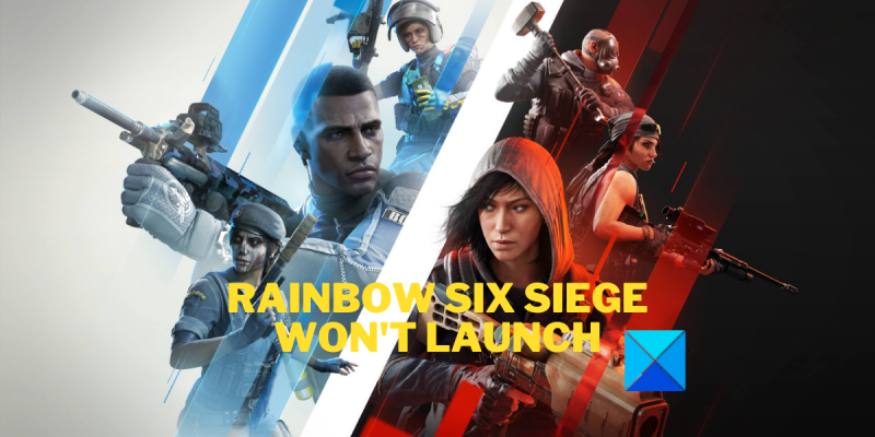   Rainbow Six Siege a gagné't Launch