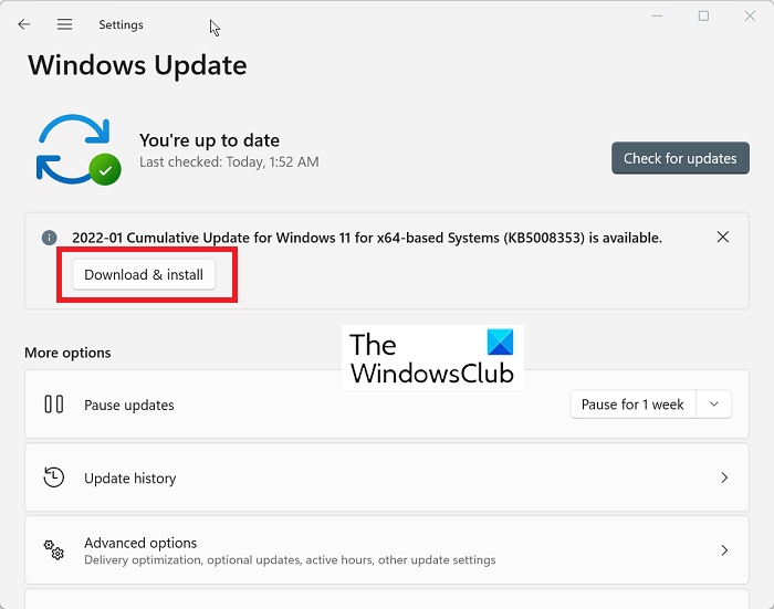 aktualizácie systému Windows 11