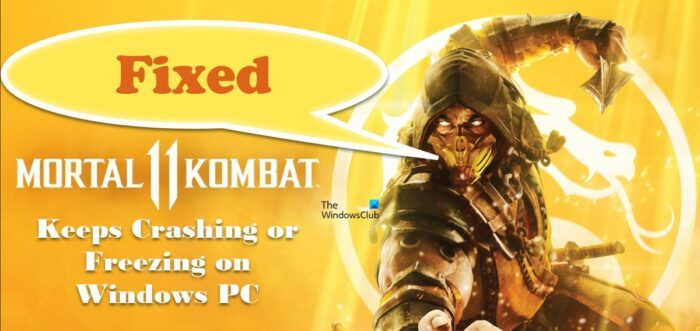 Mortal Kombat 11 labošana turpina sasalst vai sasalst operētājsistēmā Windows PC