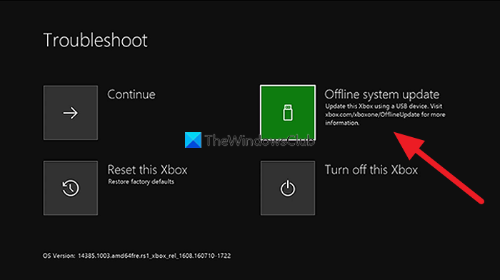 Efectuați o actualizare a sistemului Xbox Offline