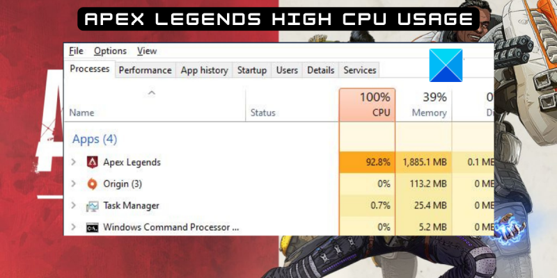 Alto uso de CPU do Apex Legends
