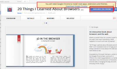 گوگل ای بک: 20 چیزیں جو میں نے براؤزر اور ویب کے بارے میں سیکھیں