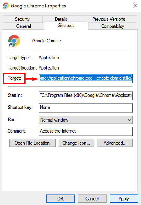 Įgalinkite arba išjunkite skaitymo režimą „Chrome“ naudodami nustatymus